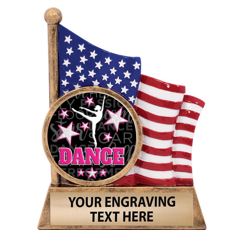 5" AMERICAN FLAG INSERT SCLPT