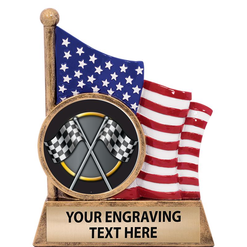 5" AMERICAN FLAG INSERT SCLPT