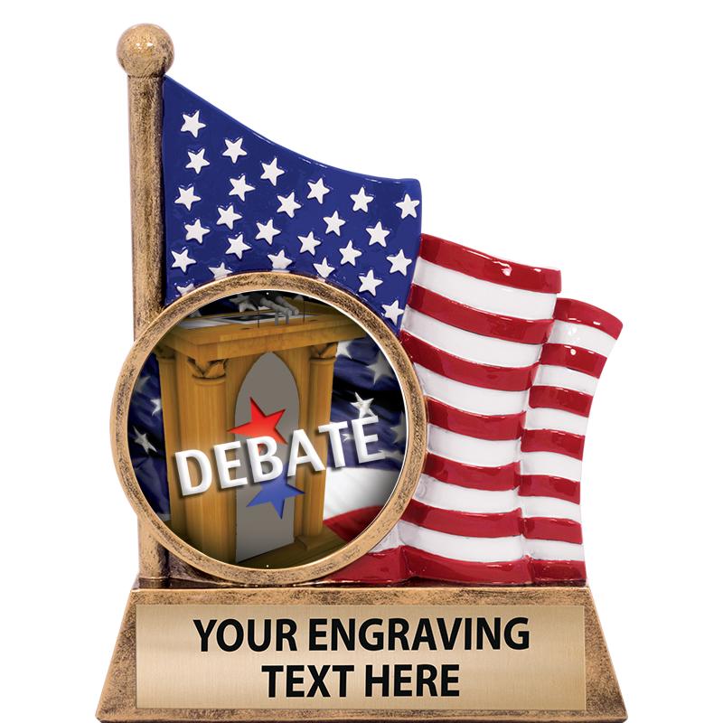 5" AMERICAN FLAG INSERT SCLPT