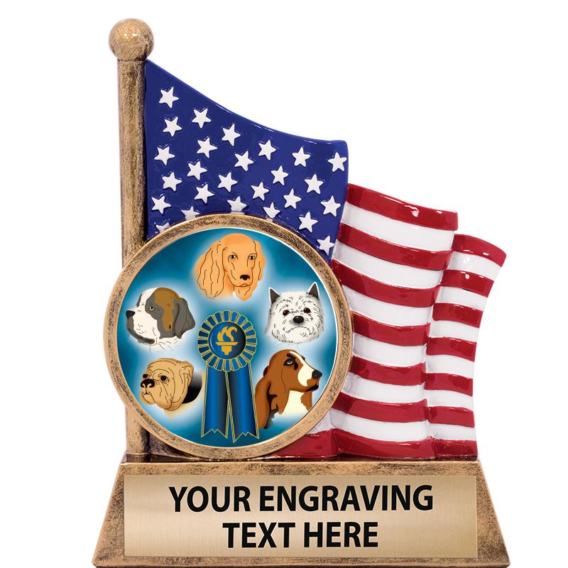 5" AMERICAN FLAG INSERT SCLPT