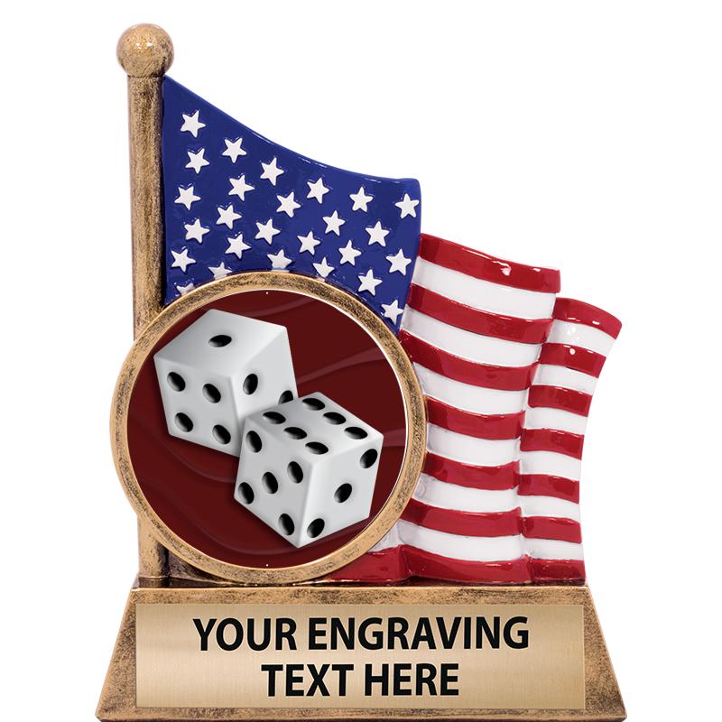 5" AMERICAN FLAG INSERT SCLPT