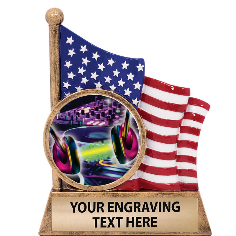 5" AMERICAN FLAG INSERT SCLPT