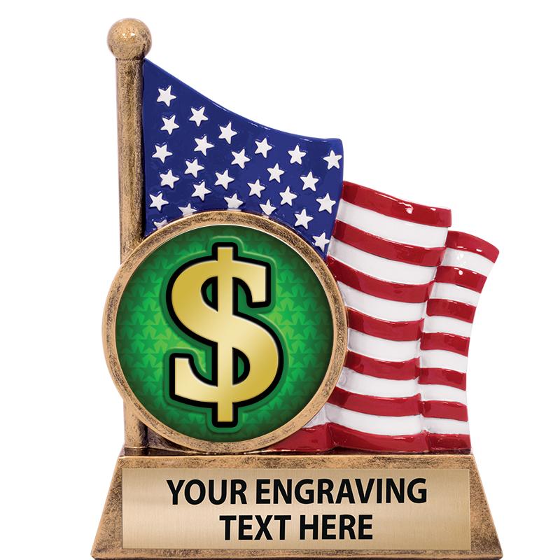 5" AMERICAN FLAG INSERT SCLPT