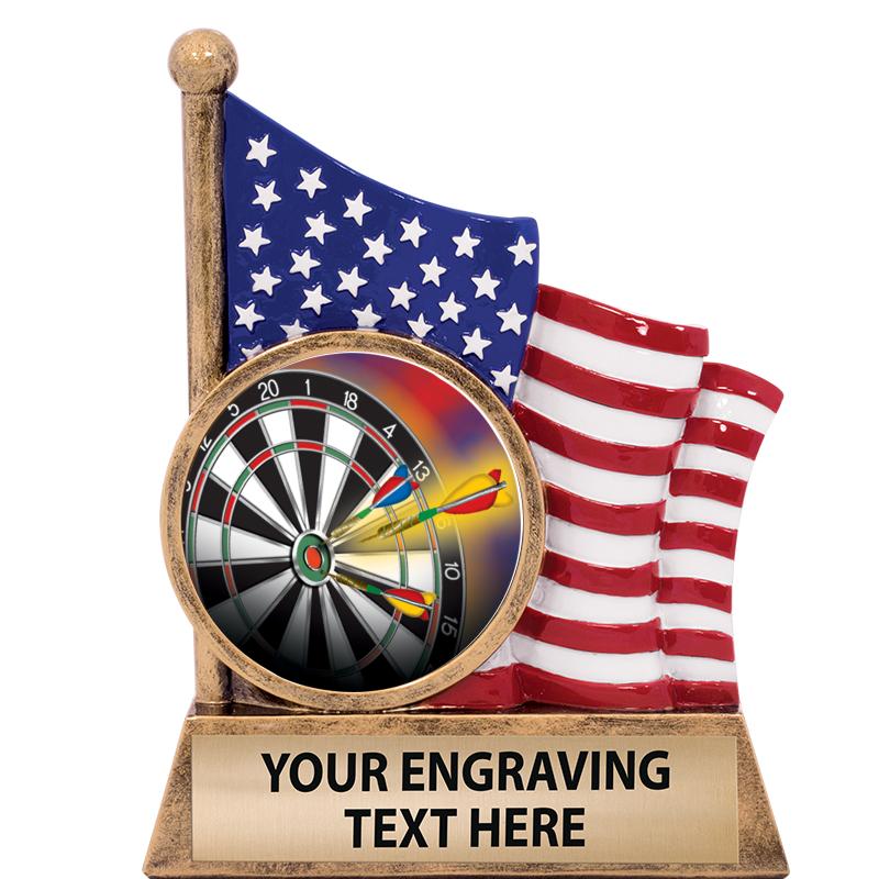 5" AMERICAN FLAG INSERT SCLPT