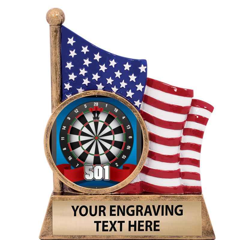 5" AMERICAN FLAG INSERT SCLPT