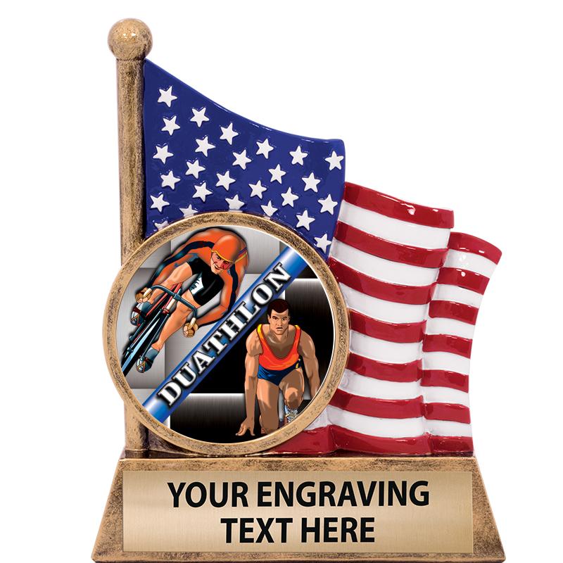 5" AMERICAN FLAG INSERT SCLPT