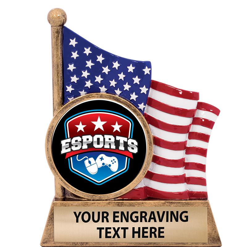 5" AMERICAN FLAG INSERT SCLPT