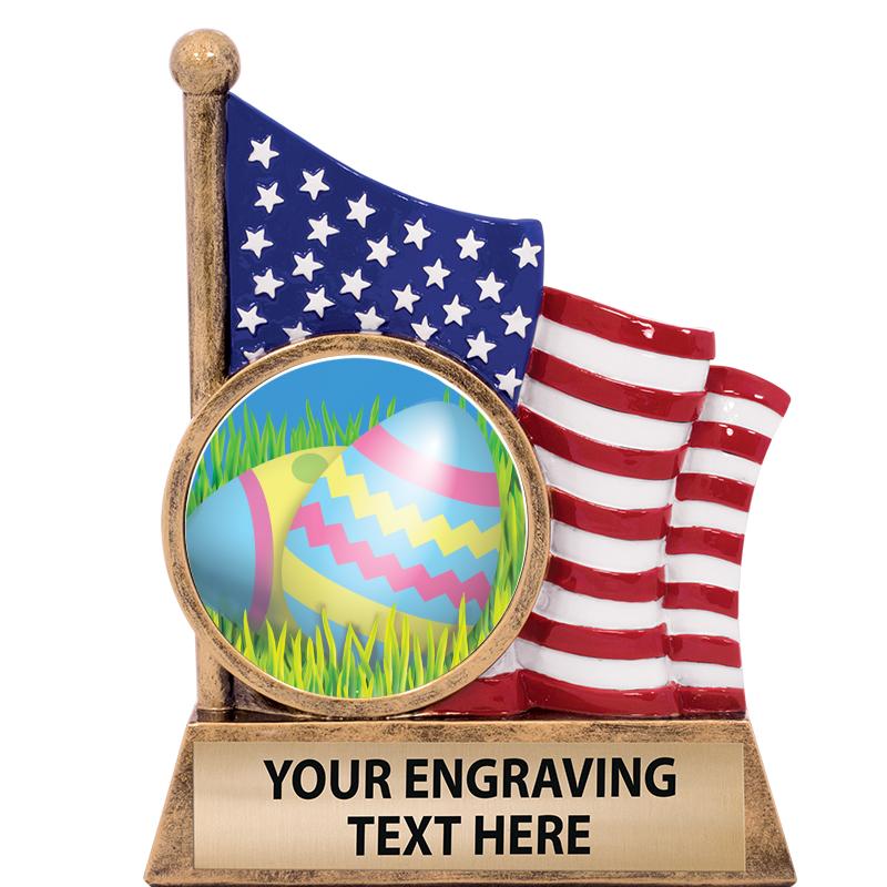 5" AMERICAN FLAG INSERT SCLPT