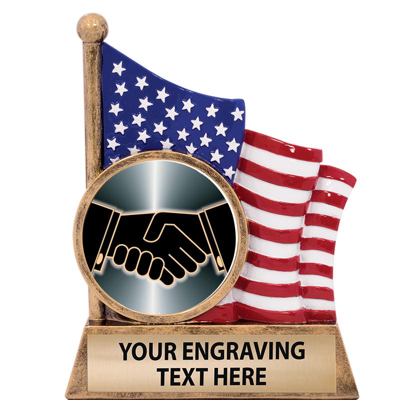 5" AMERICAN FLAG INSERT SCLPT