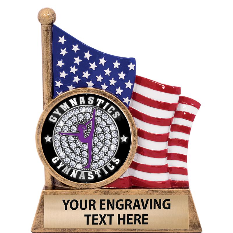 5" AMERICAN FLAG INSERT SCLPT