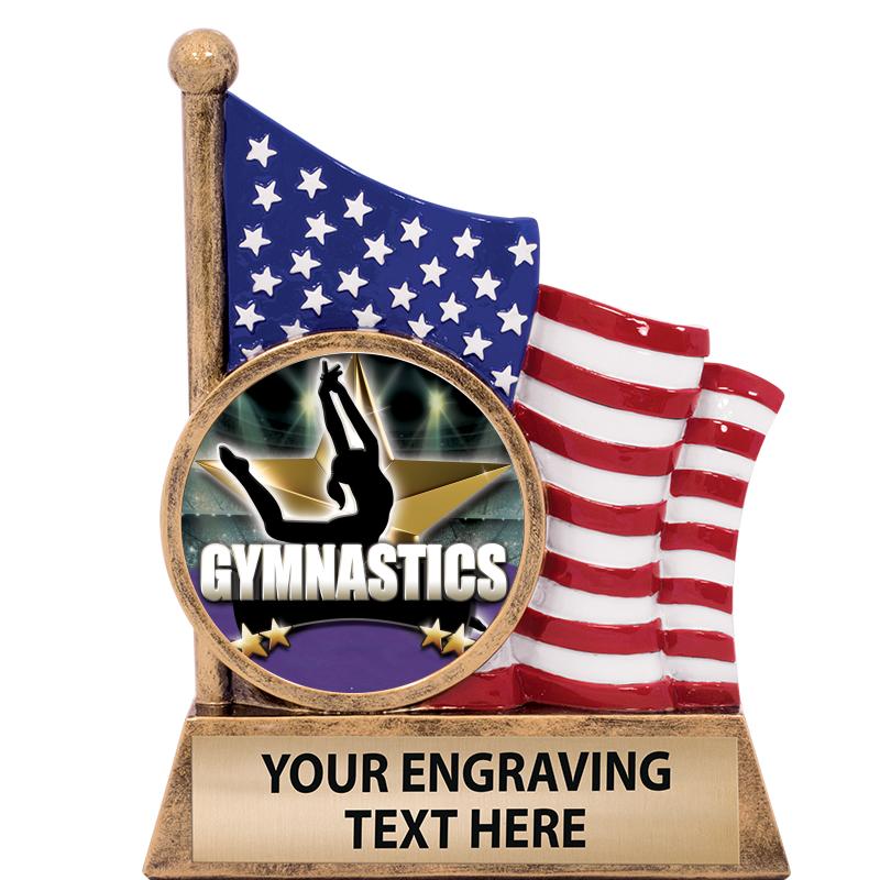 5" AMERICAN FLAG INSERT SCLPT