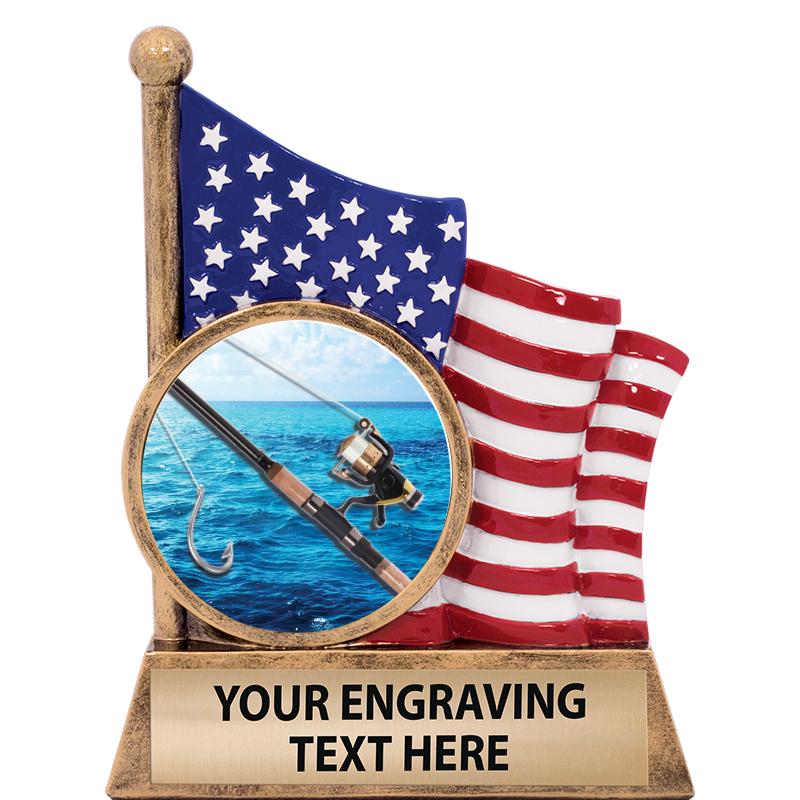 5" AMERICAN FLAG INSERT SCLPT