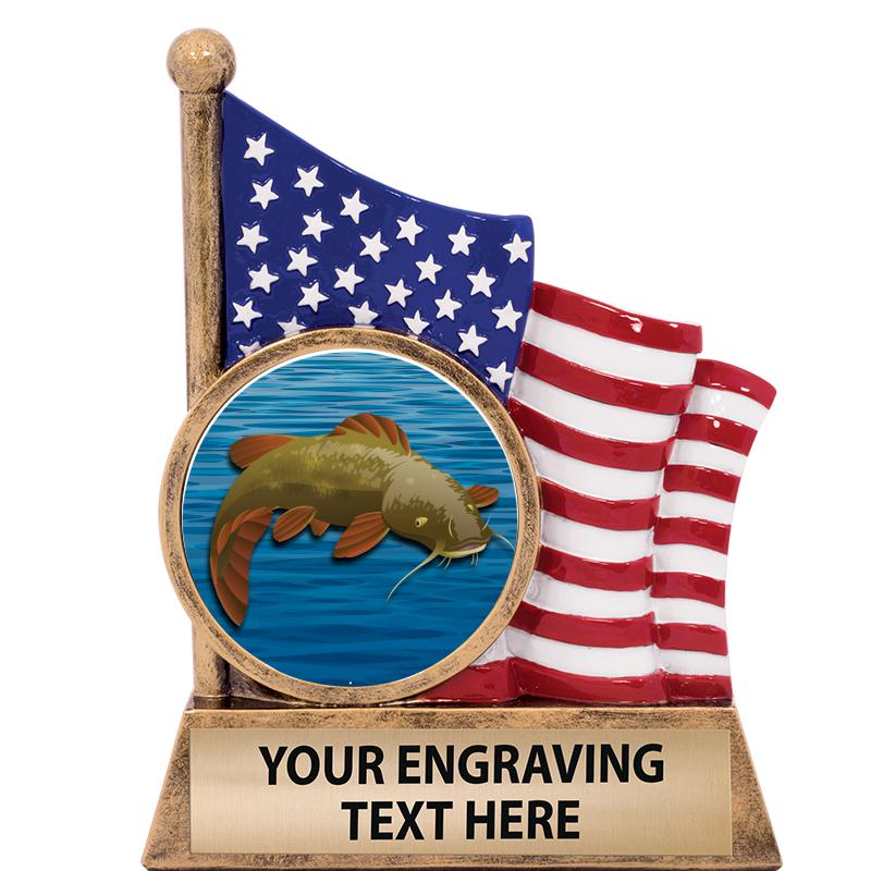 5" AMERICAN FLAG INSERT SCLPT