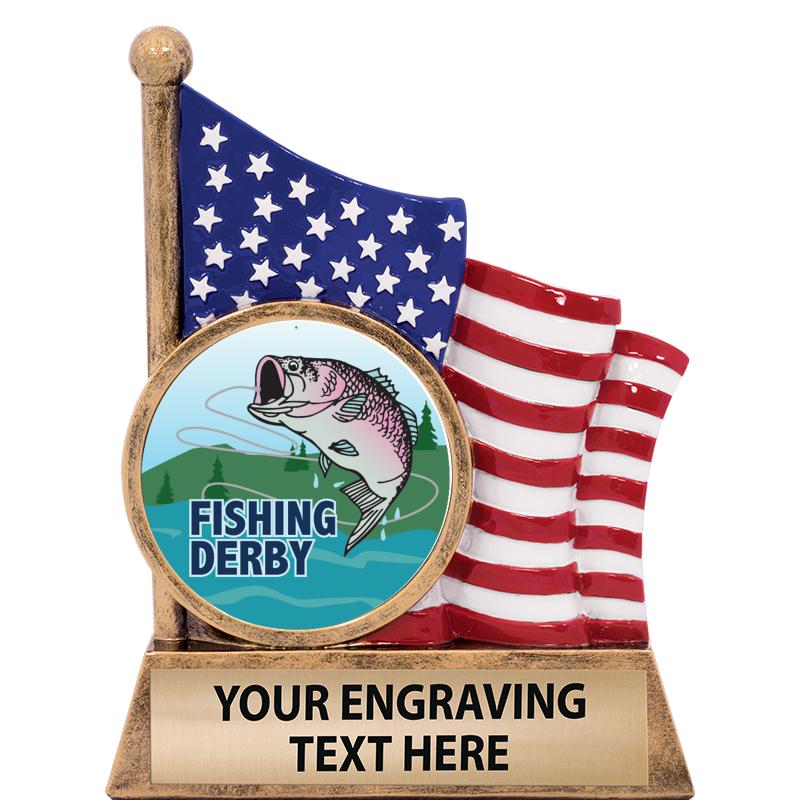 5" AMERICAN FLAG INSERT SCLPT