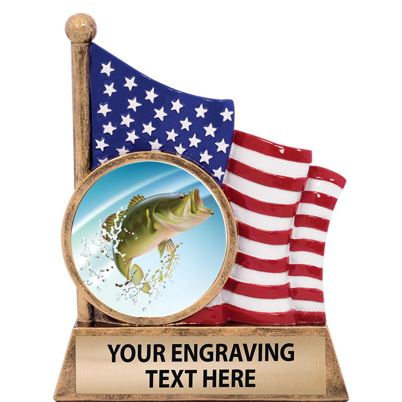 5" AMERICAN FLAG INSERT SCLPT