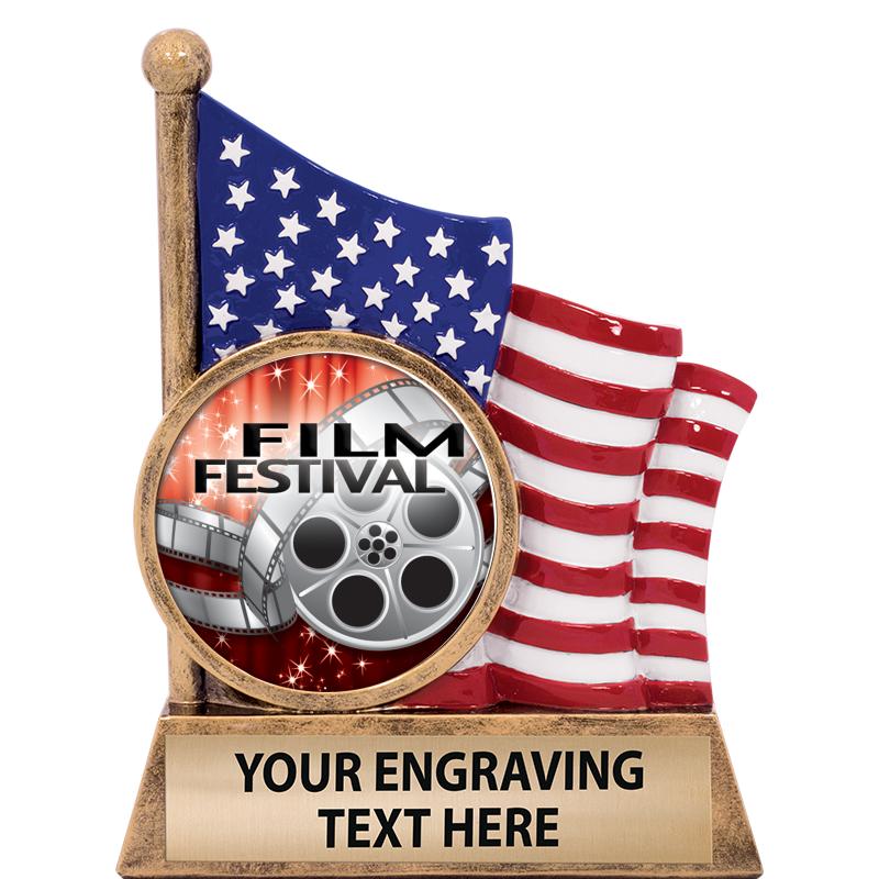 5" AMERICAN FLAG INSERT SCLPT