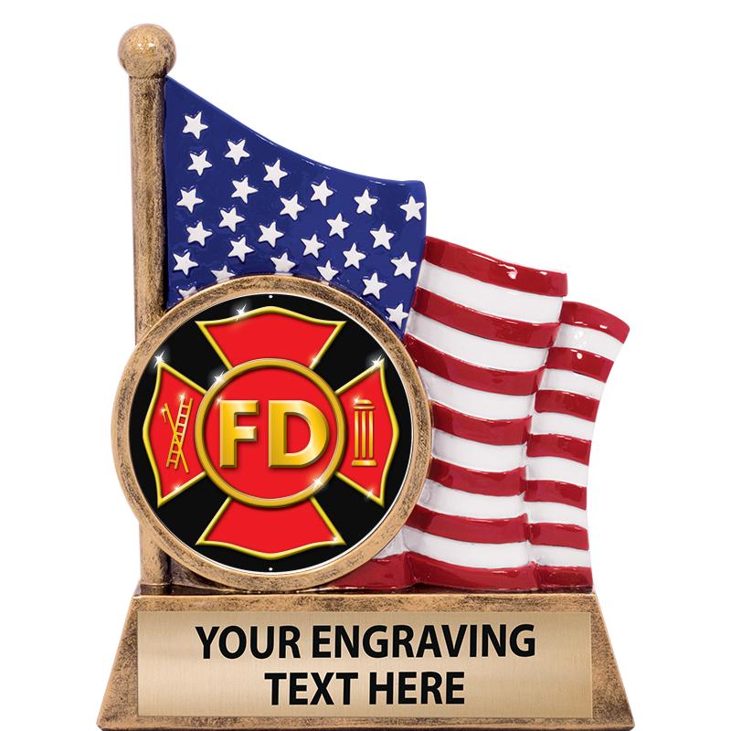 5" AMERICAN FLAG INSERT SCLPT