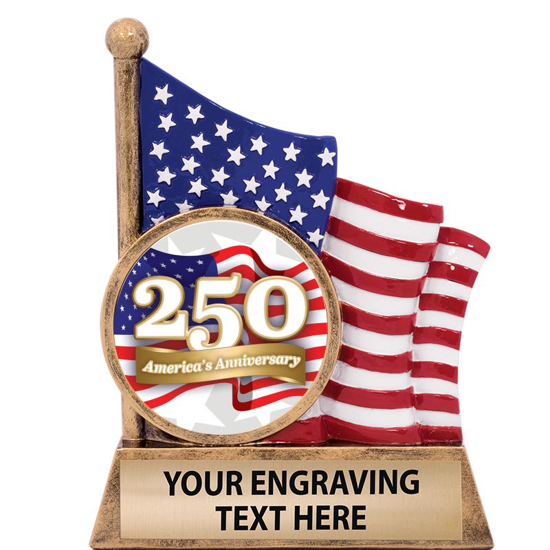 5" AMERICAN FLAG INSERT SCLPT