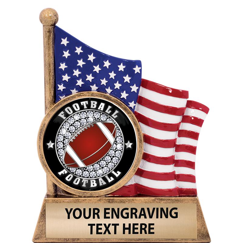 5" AMERICAN FLAG INSERT SCLPT