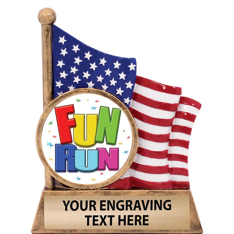 5" AMERICAN FLAG INSERT SCLPT