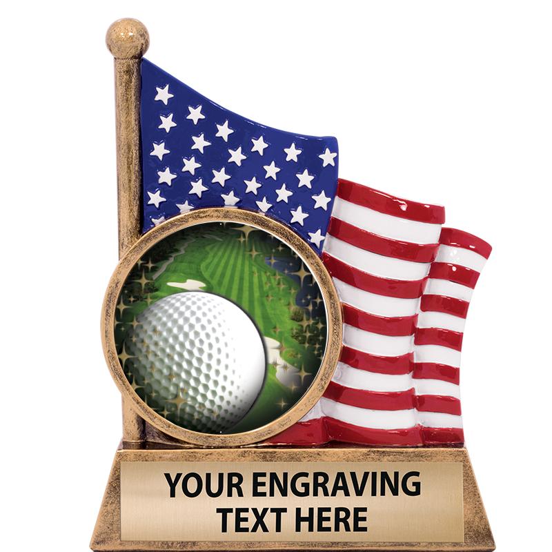 5" AMERICAN FLAG INSERT SCLPT