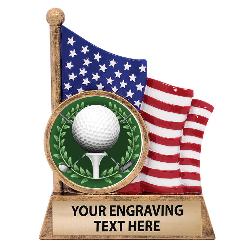 5" AMERICAN FLAG INSERT SCLPT