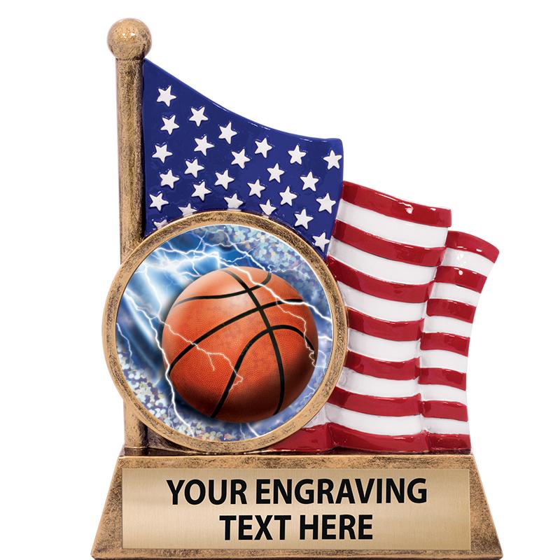 5" AMERICAN FLAG INSERT SCLPT