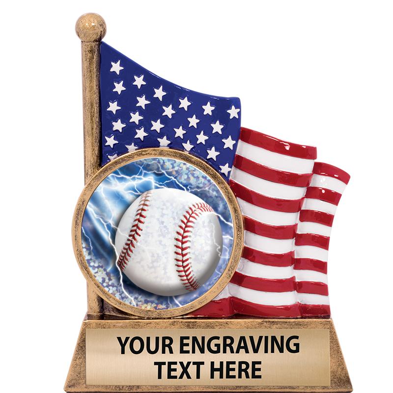 5" AMERICAN FLAG INSERT SCLPT