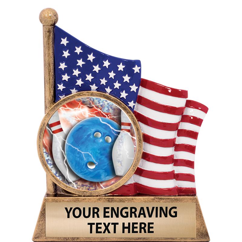 5" AMERICAN FLAG INSERT SCLPT