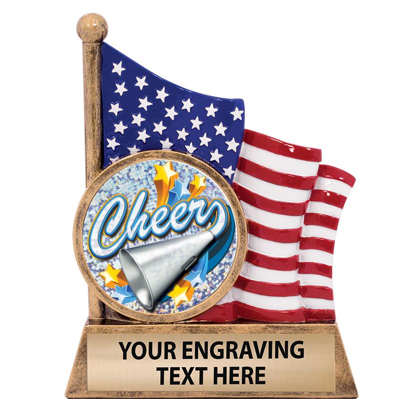 5" AMERICAN FLAG INSERT SCLPT