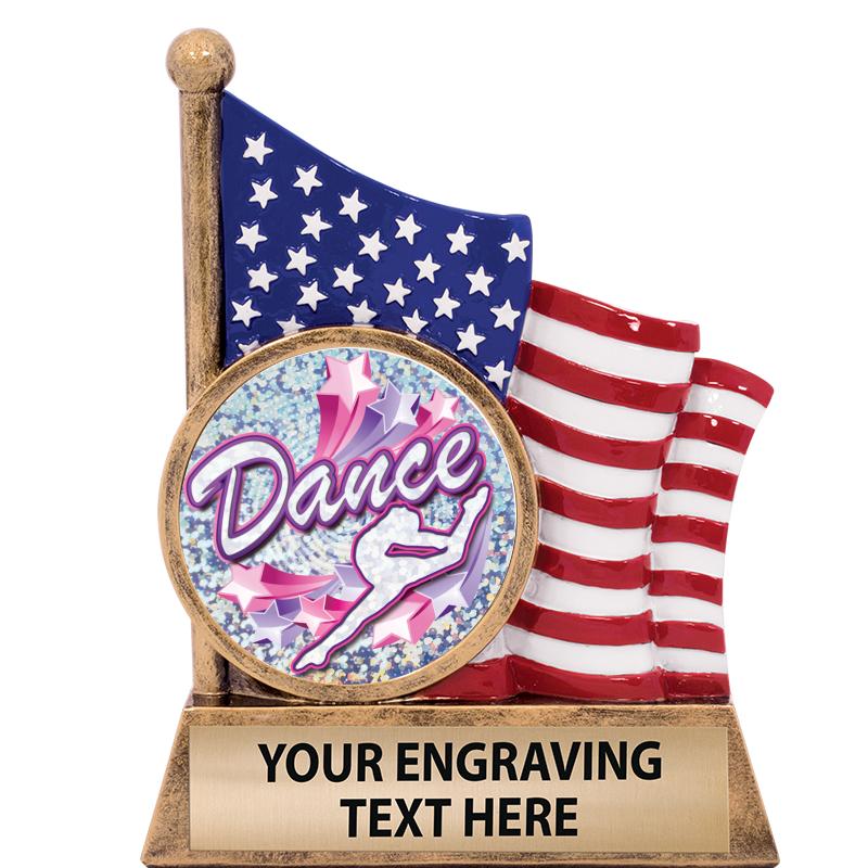 5" AMERICAN FLAG INSERT SCLPT