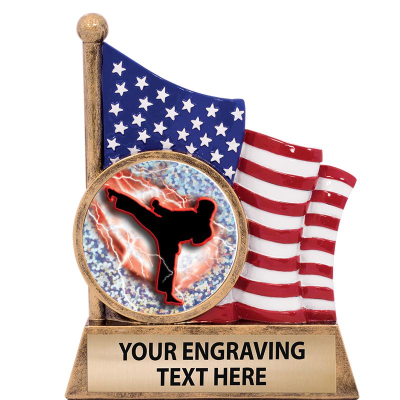 5" AMERICAN FLAG INSERT SCLPT