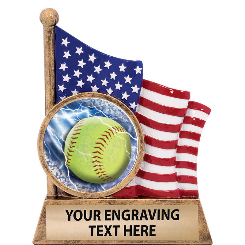 5" AMERICAN FLAG INSERT SCLPT