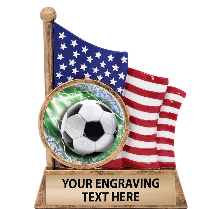 5" AMERICAN FLAG INSERT SCLPT