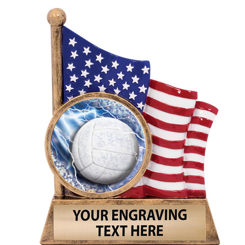 5" AMERICAN FLAG INSERT SCLPT