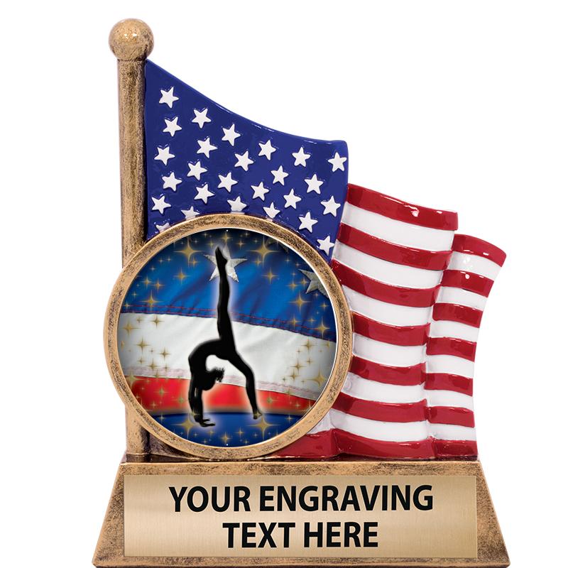 5" AMERICAN FLAG INSERT SCLPT