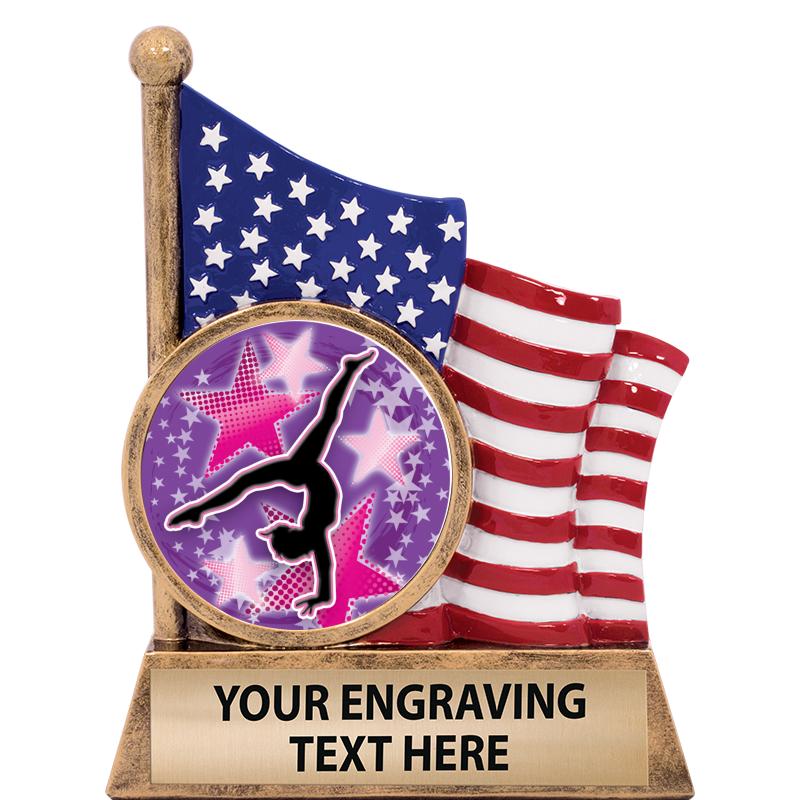 5" AMERICAN FLAG INSERT SCLPT