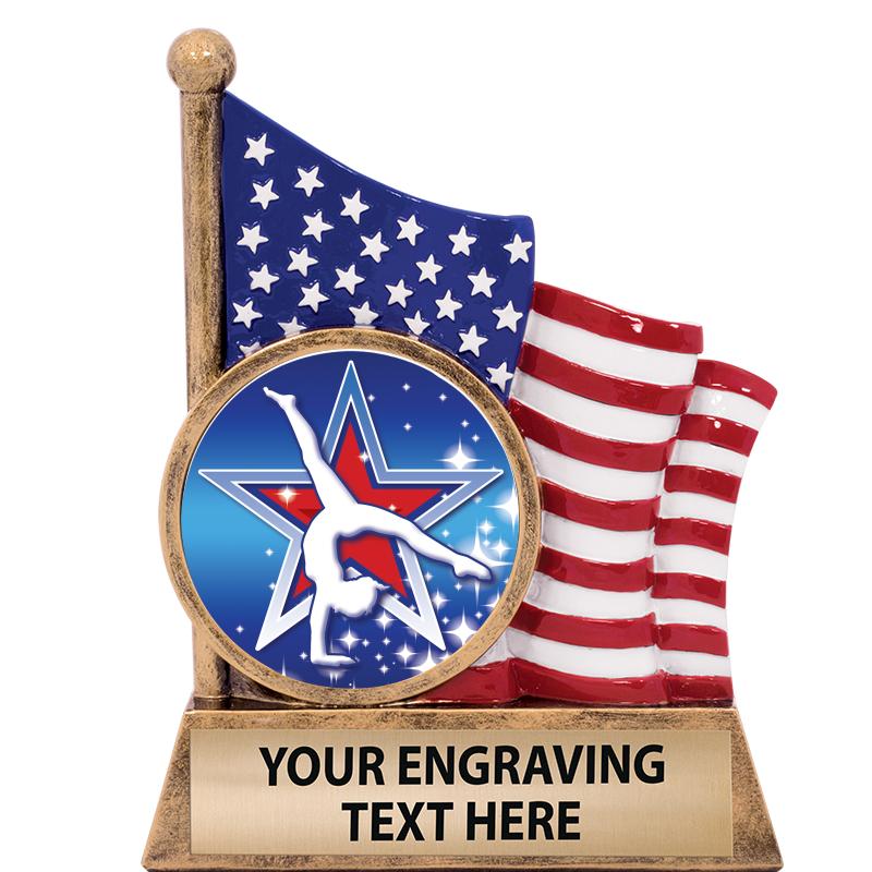 5" AMERICAN FLAG INSERT SCLPT