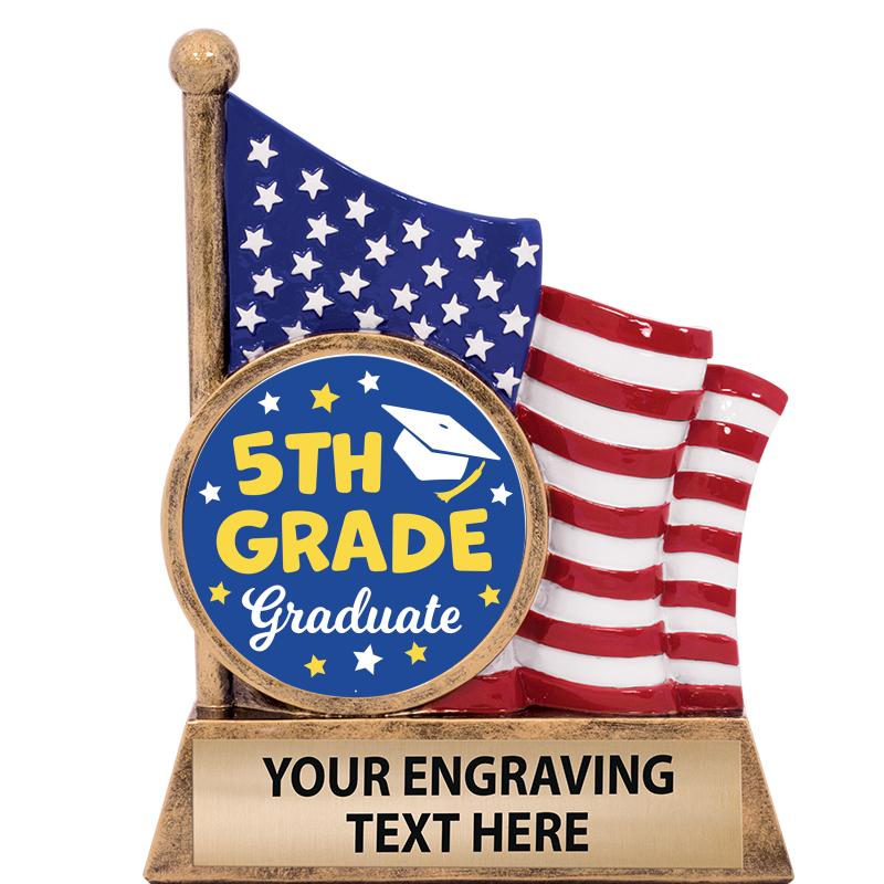 5" AMERICAN FLAG INSERT SCLPT