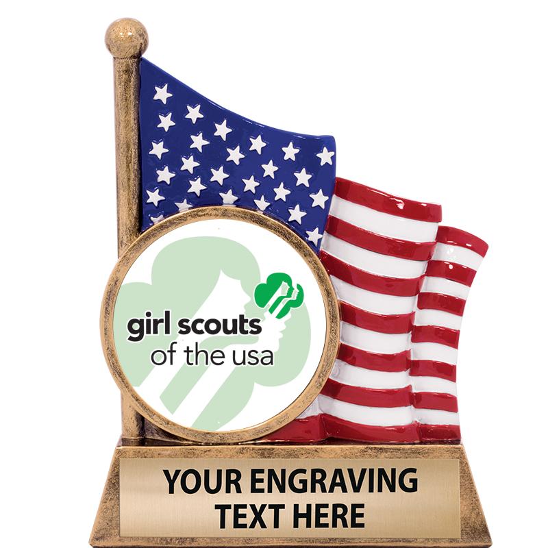 5" AMERICAN FLAG INSERT SCLPT