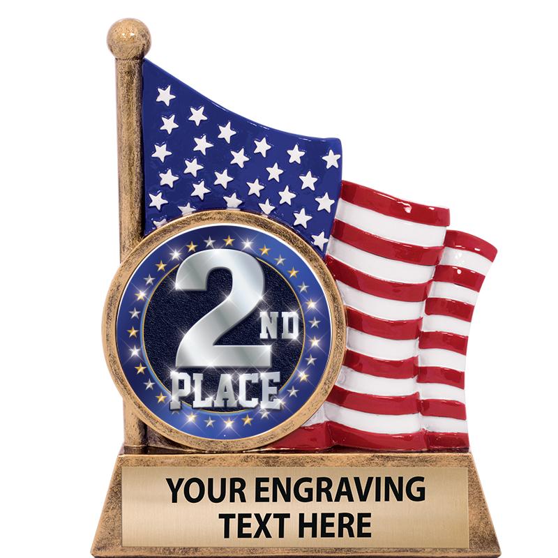 5" AMERICAN FLAG INSERT SCLPT