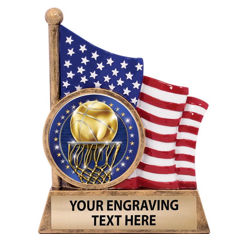 5" AMERICAN FLAG INSERT SCLPT