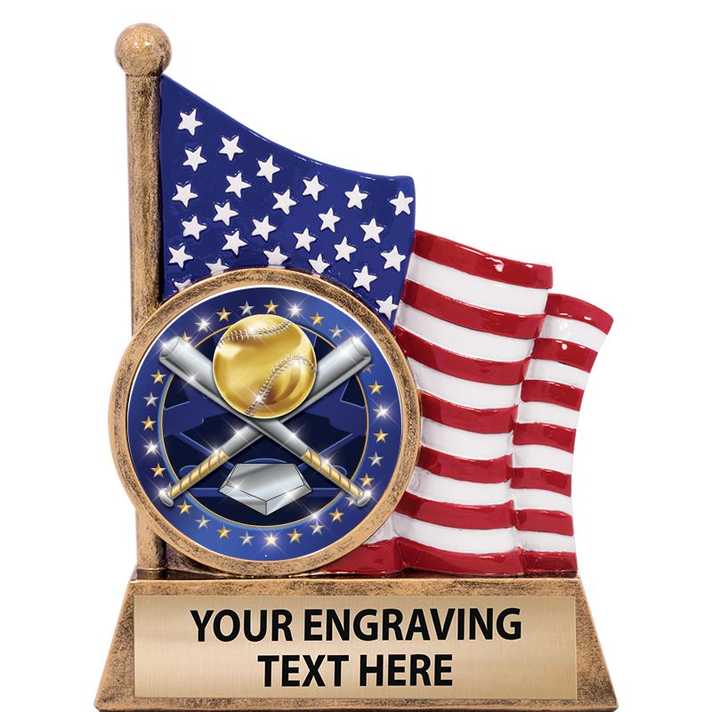 5" AMERICAN FLAG INSERT SCLPT