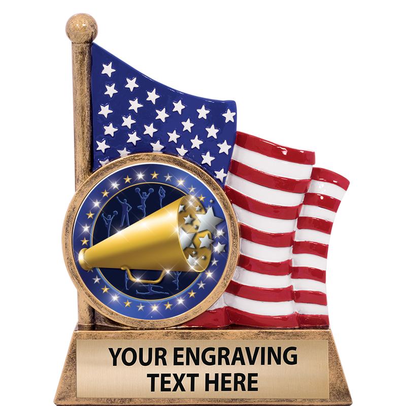 5" AMERICAN FLAG INSERT SCLPT