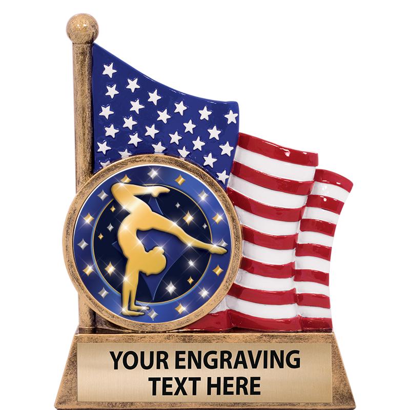 5" AMERICAN FLAG INSERT SCLPT