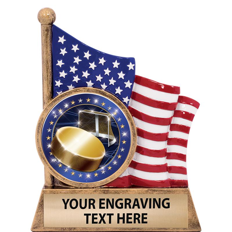 5" AMERICAN FLAG INSERT SCLPT