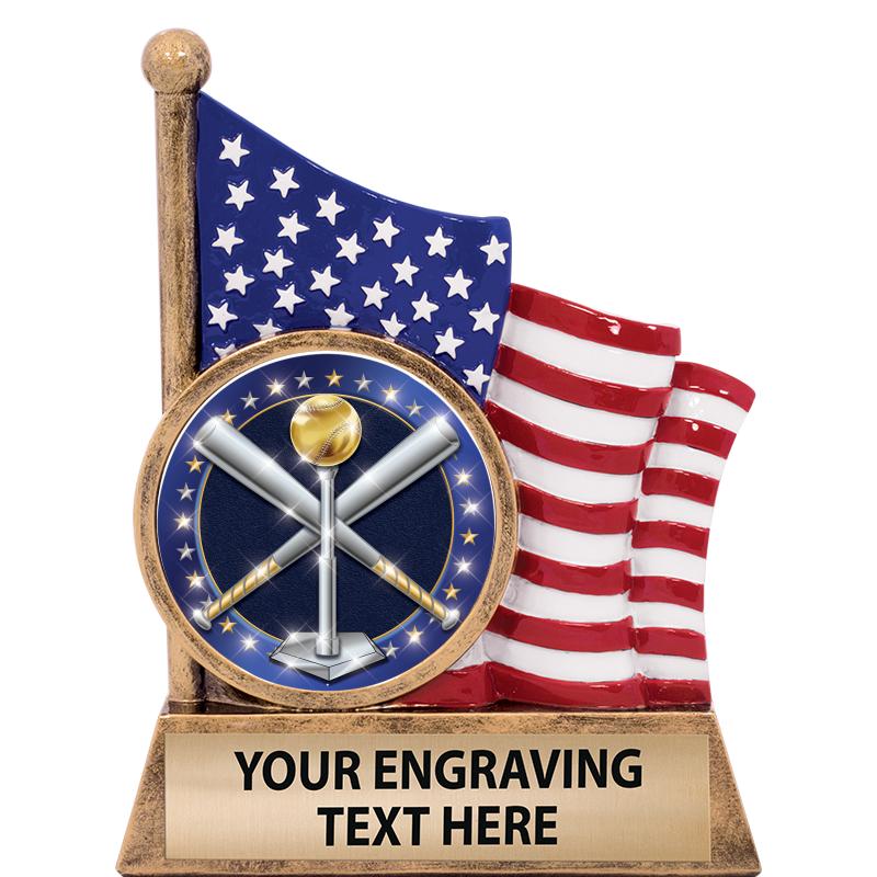 5" AMERICAN FLAG INSERT SCLPT