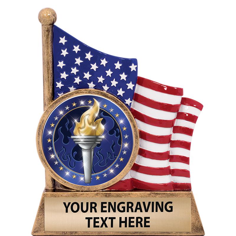 5" AMERICAN FLAG INSERT SCLPT