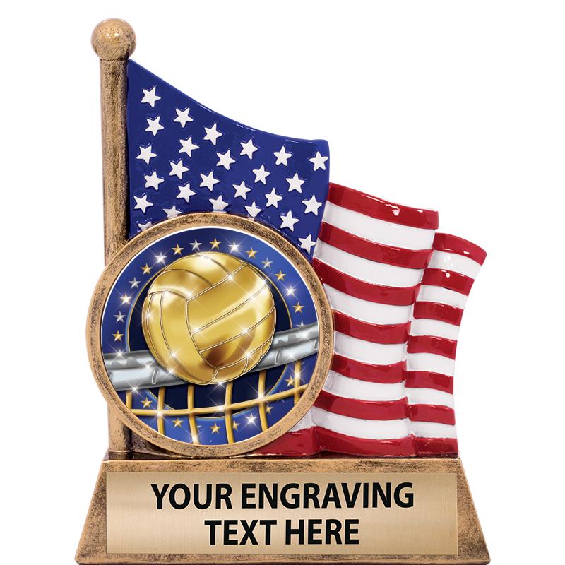 5" AMERICAN FLAG INSERT SCLPT