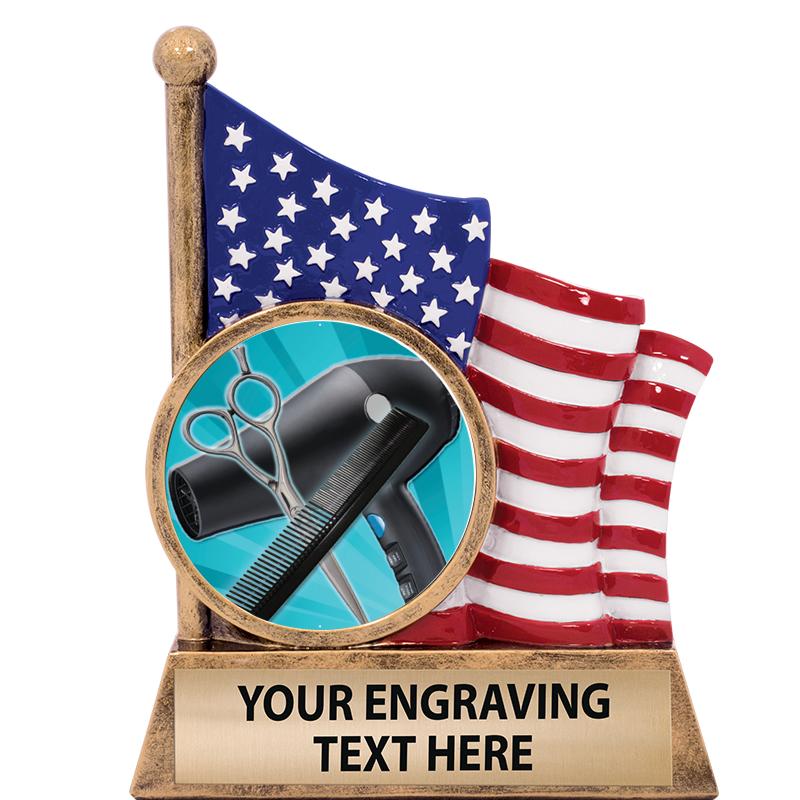 5" AMERICAN FLAG INSERT SCLPT